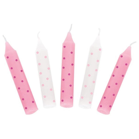 Set Geburtstagskerzen, rosa Punkte. 1,