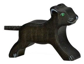 Holztiger panter, klein. 7 cm.