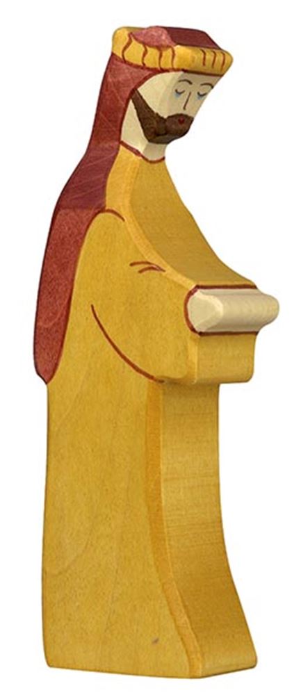 Holztiger Weihnachten - Joseph gelb - 6x2x15cm - Holzfigur - handgefertigt