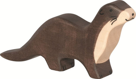 Holztiger zeeotter. 10,5x1,8x5 cm. 3+