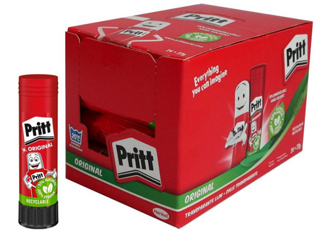 Pritt Original Klebestift mittel 22 Gramm – Schachtel mit 24 Stück