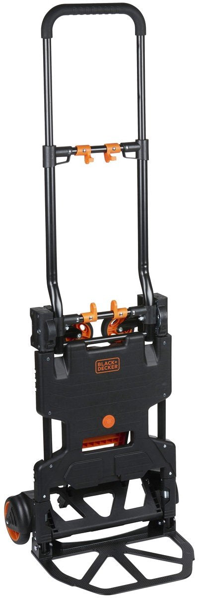 Black+decker 2-in-1 Bollerwagen und Plattformwagen – Bollerwagen max. 55kg - Plattformwagen max. 120kg – klappbarer Transportwagen – Transportwagen mit stabilen Rädern – Kunststoffstahl
