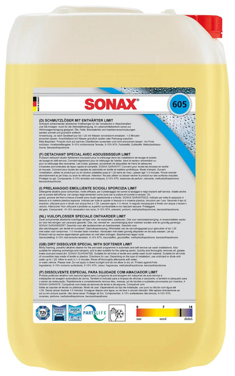 Sonax Reiniger Schmutzlöser mit Enthärter Grenzschmutzlöser mit Enthärter 25 ltr. kann