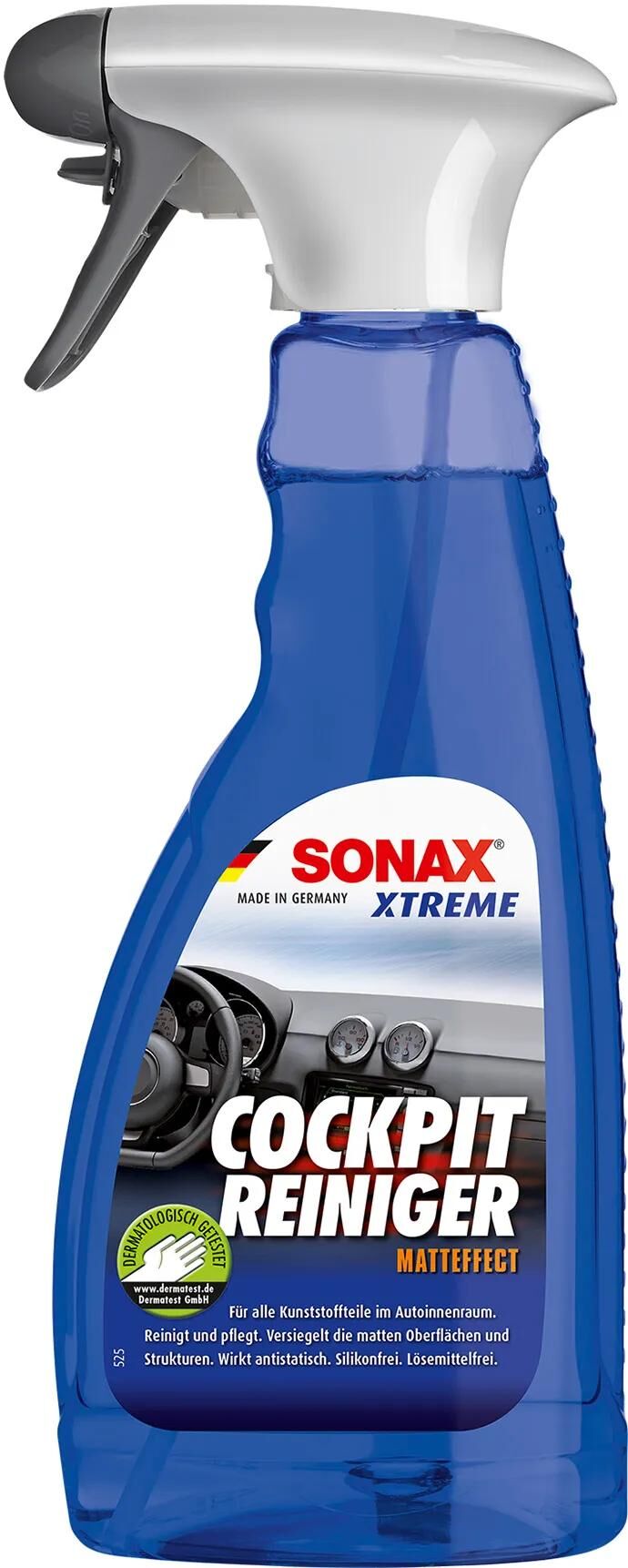 SONAX Kunststoffpflegeprodukt Xtreme Cockpitreiniger Matteffekt Cockpitreiniger 500 ml PET-Flasche