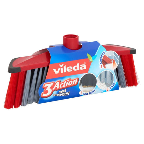 Vileda 3action Besen drinnen rot grau