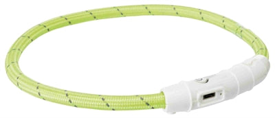 Trixie leuchtendes Hundehalsband Flash USB TPU Nylon grün