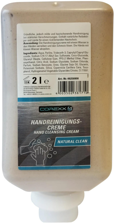 Corexx Hautschutzprodukt Natural Clean. Handreinigungscreme 2l