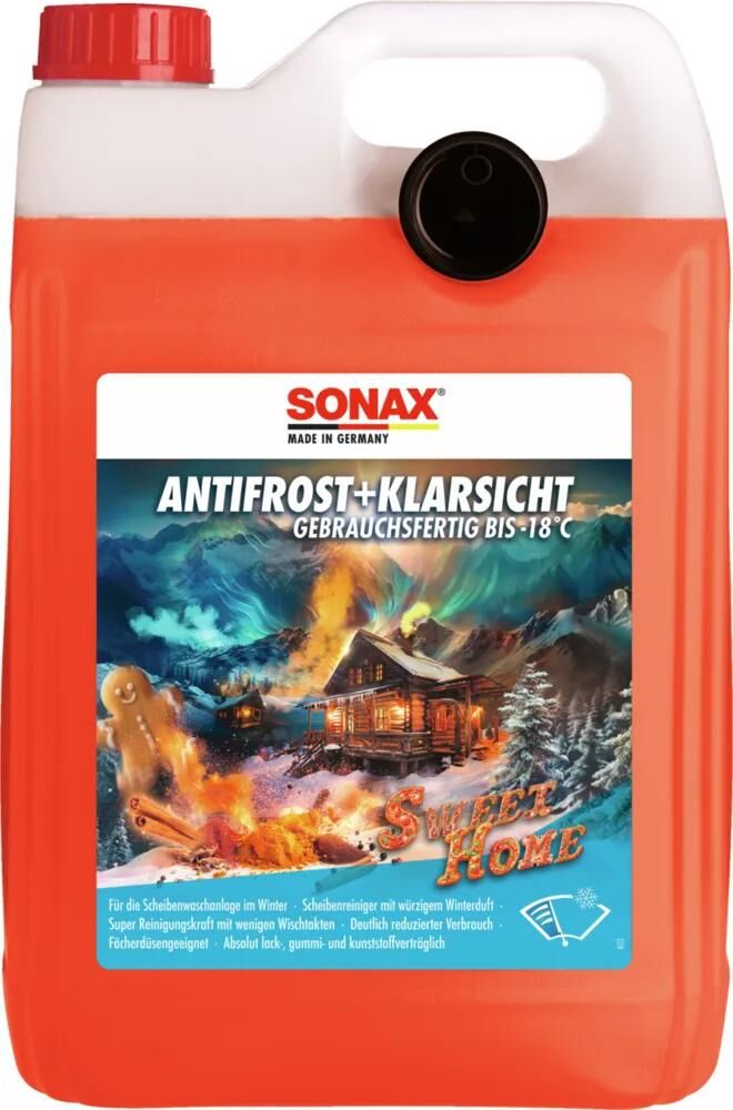 Sonax Frostschutzmittel Scheibenfrostschutz ClearSight. antif.klare Sicht 5 l -18c süßes Zuhause