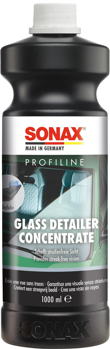 SONAX Fensterreiniger Glasaufbereiter Konzentrat. Glasdetailer 1 l Wasserflaschen