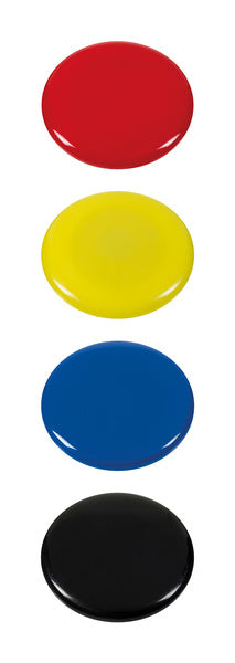 Westcott AC-E10826 Magnet, sortiert, Packung mit 4 Stück. ø 40x8,5mm, 2500g
