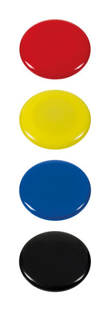 Westcott AC-E10826 Magnet, sortiert, Packung mit 4 Stück. ø 40x8,5mm, 2500g