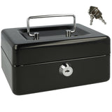 Westcott ac-e51000-zw Geldkassette 152x120x79mm schwarz, Kunststoffeinsatz mit 6 Fächern