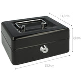Westcott ac-e51000-zw Geldkassette 152x120x79mm schwarz, Kunststoffeinsatz mit 6 Fächern