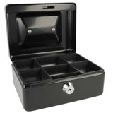 Westcott ac-e51000-zw Geldkassette 152x120x79mm schwarz, Kunststoffeinsatz mit 6 Fächern