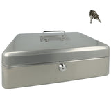 Westcott ac-e51002-zi Geldkassette 301x242x91mm silbergrau, Kunststoffeinsatz mit 5 Fächern