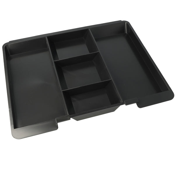 Westcott ac-e51002-zi Geldkassette 301x242x91mm silbergrau, Kunststoffeinsatz mit 5 Fächern