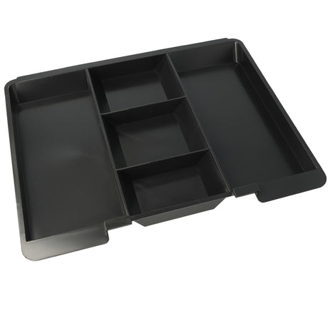 Westcott ac-e51002-zi Geldkassette 301x242x91mm silbergrau, Kunststoffeinsatz mit 5 Fächern