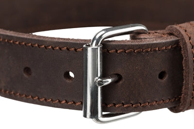 Trixie Hundehalsband rustikales Fettleder dunkelbraun