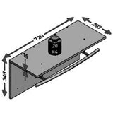 FMD -Wandbezugsregal 72x29.3x34,5 cm Sandiken gefärbt