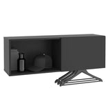 FMD -Wandbedeckungsregal mit Schachtel 99.1x27.2x33cm Schwarz