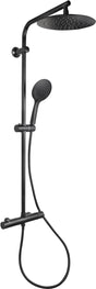 Differnz Regenbrause Thermoline – 25cm Regenbrause mit Handbrause – Aufputzmontage – mattschwarz