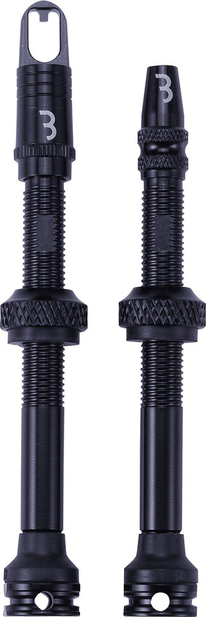 Bbb Cycling Tubeless-Ventilset für MTB und Rennrad – Aluminium-Tubeless-Ventil – Al-Ventile – 60 mm – Schwarz – BTI-160
