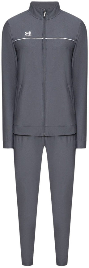 Under Armour UA M Challenger Trainingsanzug – grauer Herren-Trainingsanzug – Castlerock – Weiß