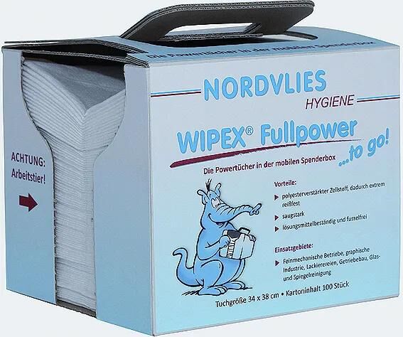 Nordvlies Reinigungspapier Wipex Fullpower Wipes 100 Stück Wipex-Fullpower für unterwegs