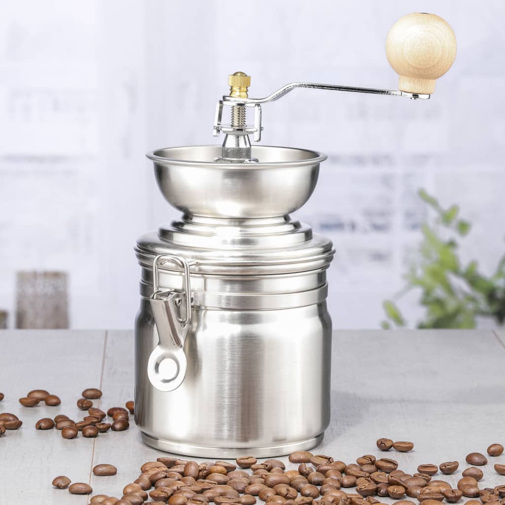 Hallo Kaffeemühle manuell Edelstahl