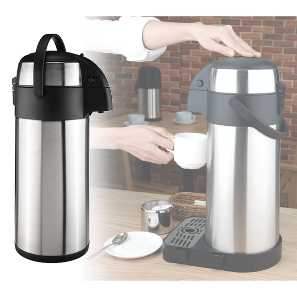 Hallo Thermoskan mit Pumpe 5 l