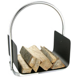 Hallo Brennholzhalter 40,5x30x47 cm Silberfarbe