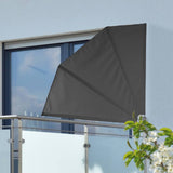 Hi hi Balkon Bildschirm 1.2x1,2 m Polyester schwarz