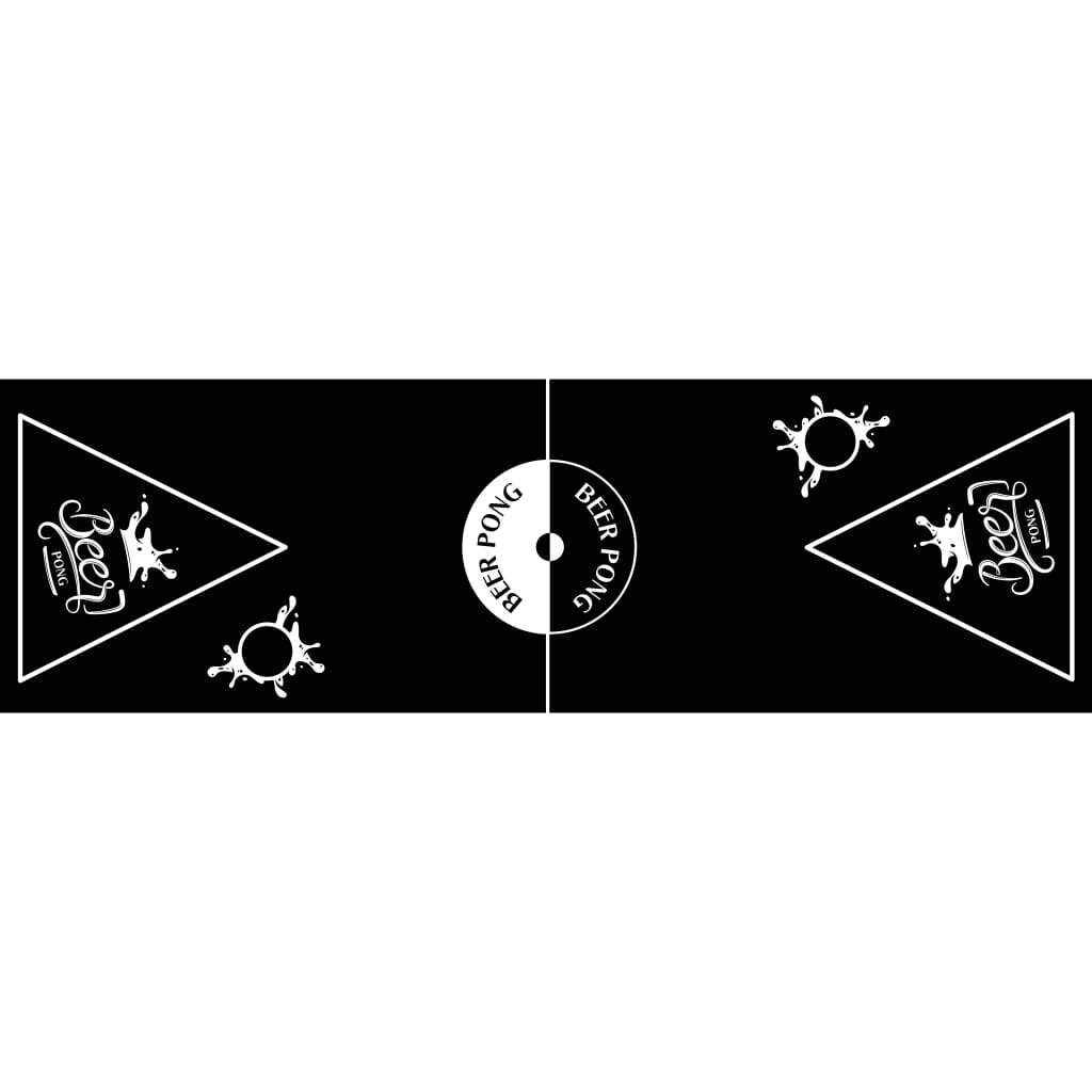 Hallo Bier -Pong -Tisch faltbar und verstellbar Schwarz