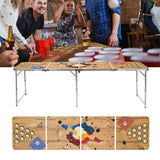 Hi Bier -Pong -Tisch faltbar 240 x 60 x 55 cm MDF und Aluminium