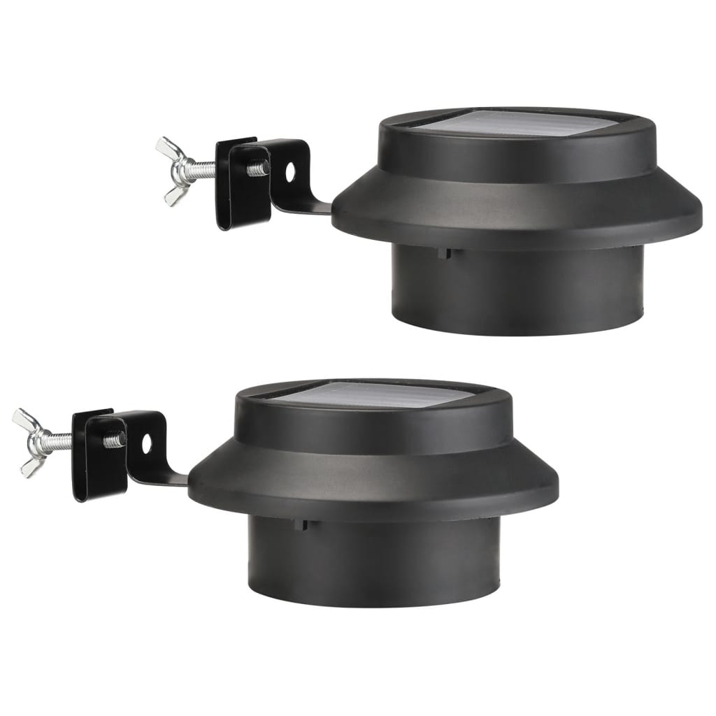 Hallo Dach Gutter Lampe Solar LED 2 ST Schwarz