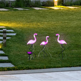Hallo gemahlene Stifte 3 St. Solar LED Flamingo