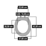 Cornat ksdsc534 Schnecken-Toilettensitz aus Holz mit Absenkautomatik, 90–160 mm