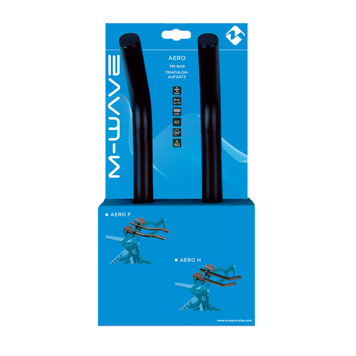 M-Wave Triathlonlenker gerade 25,4 31,8