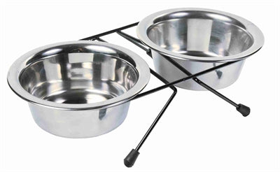 Trixie Futternapf-Set aus Edelstahl und Metall