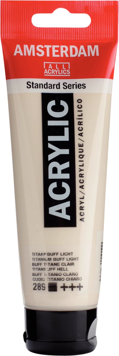 Amsterdam standard series acrylverf tube 120 ml titaanbuff licht 289