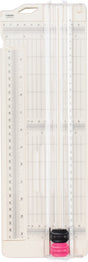 Vaessen kreativer Papierschneider mit Rillfunktion – 7,6 x 31 cm – weiß