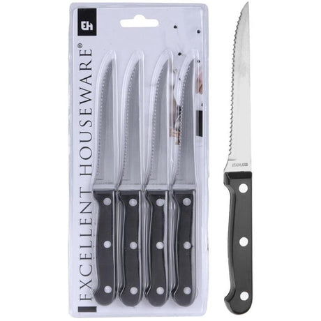 Excellent Houseware Steakmesserset 4-teilig auf Blisterkarte
