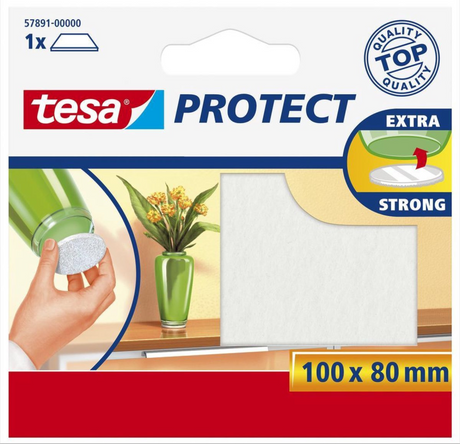 Tesa 1003205 - Schutzfilz weiß 8x10 | 20 Stück