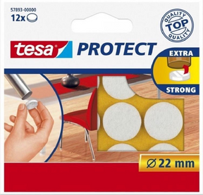 Tesa 1003209 - Filz 22mm weiß 12Stk | 20 Stück