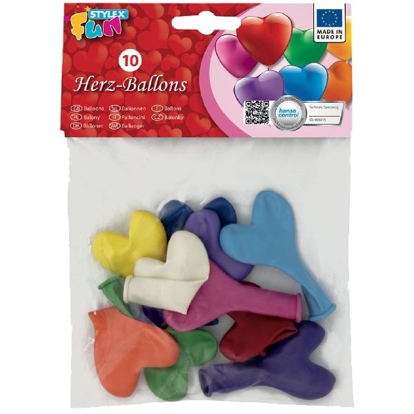 Stylex Luftballons Herz 10 Stück