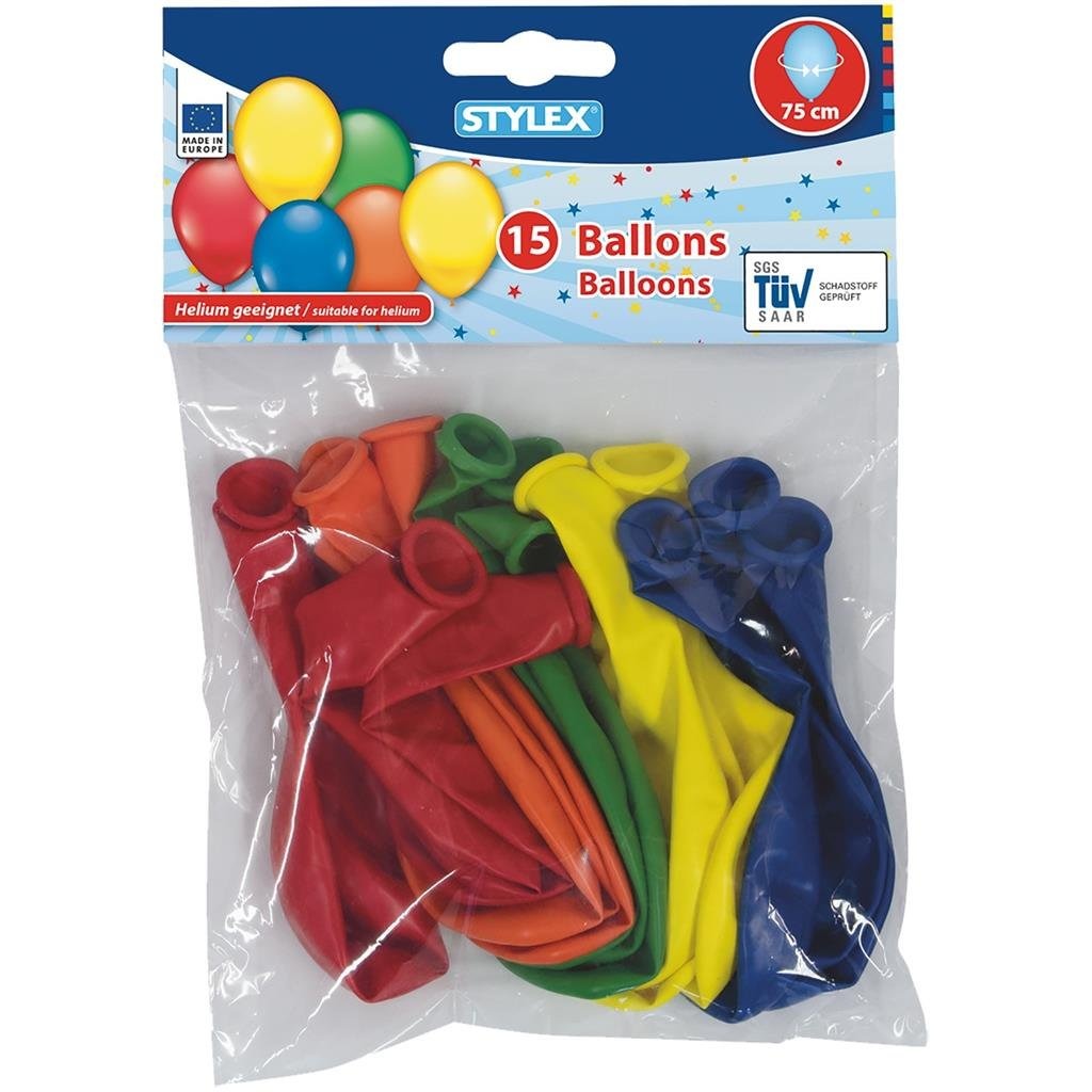 Stylex Heliumballons 75 cm 15 Stück