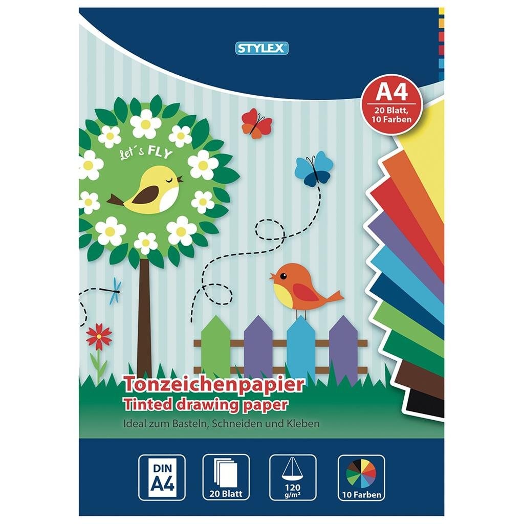 Stylex Hobbypapier A4 10 Farben 20 Stück