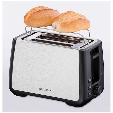 Cloer 3569 King Size Toaster Edelstahl schwarz