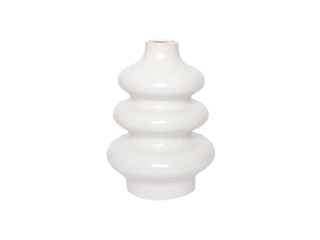 House of Nature Vase aus weißem Telmen, 28 cm, Keramik