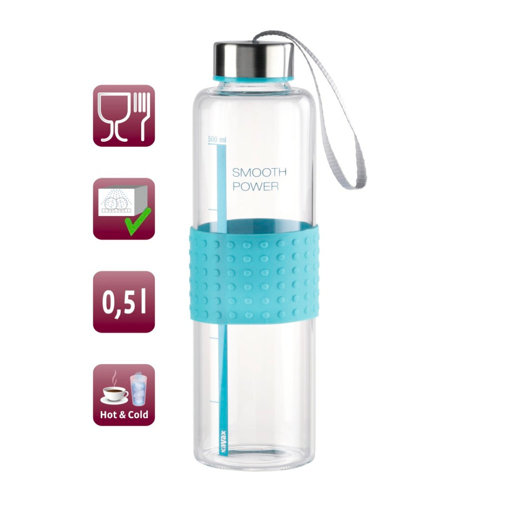 Xavax Xavax Glastrinkflasche glatt 0,5 l türkis